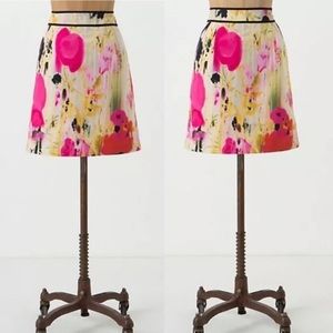 Anthropologie Tabitha Rain Poppy Skirt